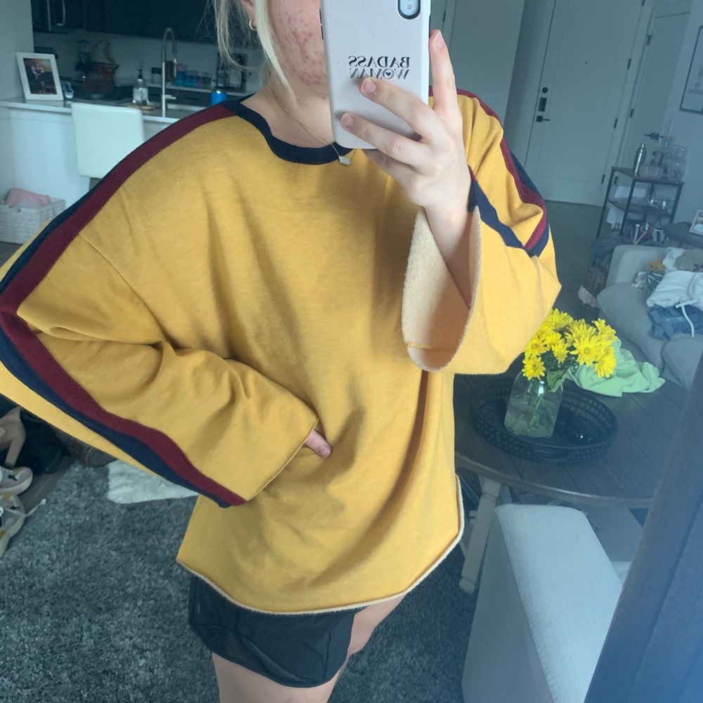 Oversized Yellow Striped Sweater